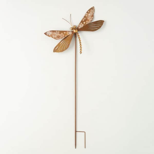 SULLIVANS 41 in. Flying Dragonfly Metal Yard Stake