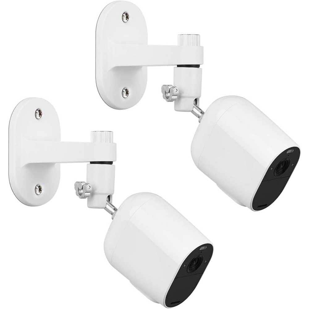 2-Pack Adjustable Wall Mount for Indoor/Outdoor Surveillance Cameras (White