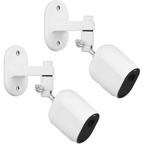 2-Pack Adjustable Wall Mount for Indoor/Outdoor Surveillance Cameras (White)