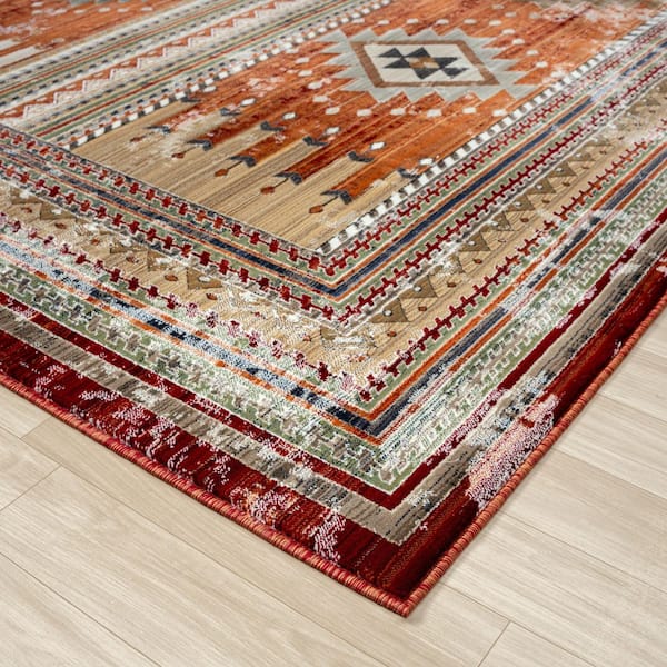 Sportsglyphs Blue 6 ft. x 8 ft. Area Rug