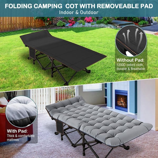 BOZTIY XXL Oversized Folding Camping Cot Heavy-Duty Sleeping