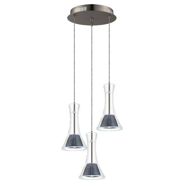 Eglo Musero 60-Watt Matte Nickel Integrated LED Pendant