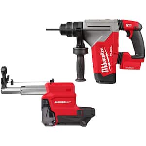 M18 FUEL 18V Lithium-Ion Brushless Cordless 1-1/8 in. SDS-Plus Rotary Hammer with HEPA 1-1/8 in. Dust Extractor