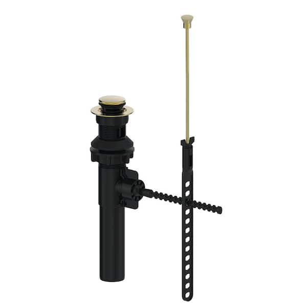 CMI Matte Gold Easy Install ABS Pop-Up with Lift Rod and Drain Safeguard