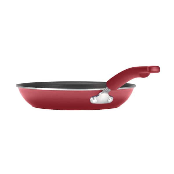 Rachael Ray Cast Iron Fry Pan Orange Ceramic Coating 11 Wide 2 Deep