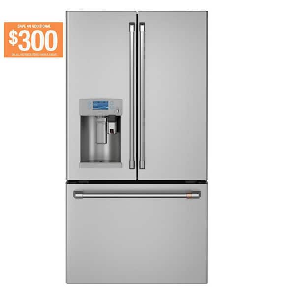 Cafe 27.8 cu. ft. Smart French Door Refrigerator with Keurig K-Cup in Stainless Steel, ENERGY STAR