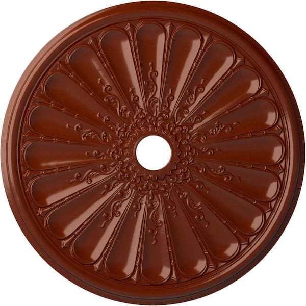 Ekena Millwork 1-1/2 in. x 31-1/2 in. x 31-1/2 in. Polyurethane Kirke Ceiling Medallion, Firebrick