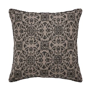 Custom House Natural Primitive Black Country Jacquard 9 in. x 9 in. Throw Pillow
