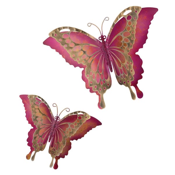 Regal Art & Gift Butterfly Wall Decor Set/2-Pink