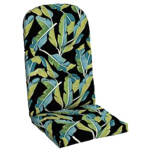 18 in. x 20.5 in. x 2 in. Banana Leaf Tropical Outdoor Adirondack Chair Cushion