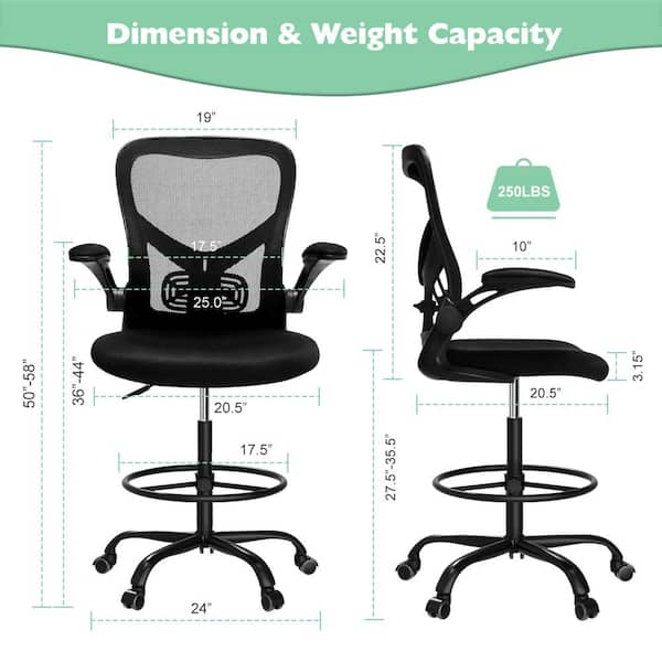 ergonomic tall stool