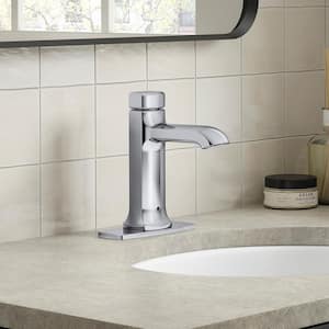 Rubicon Battery Powered Touchless Single Hole Bathroom Faucet in Polished Chrome