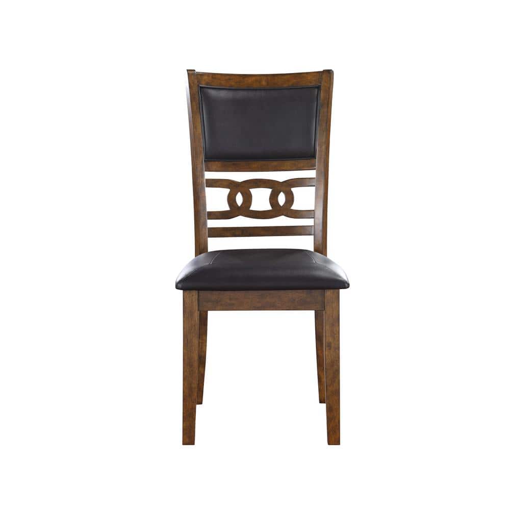 Gia 42" Brown Solid Wood Drop Leaf Dining Table with 2 Chairs