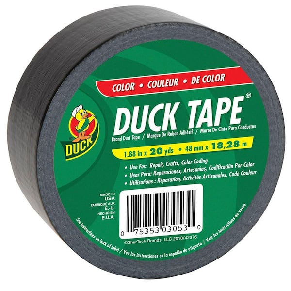 Duck 1.88 in. x 20 yds. All Purpose Duct Tape Black (6-Pack)