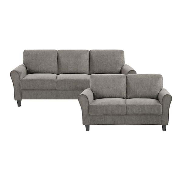 Lazzara Tesoro 78.5 in. W Flared Arm Textured Fabric Rectangle 3