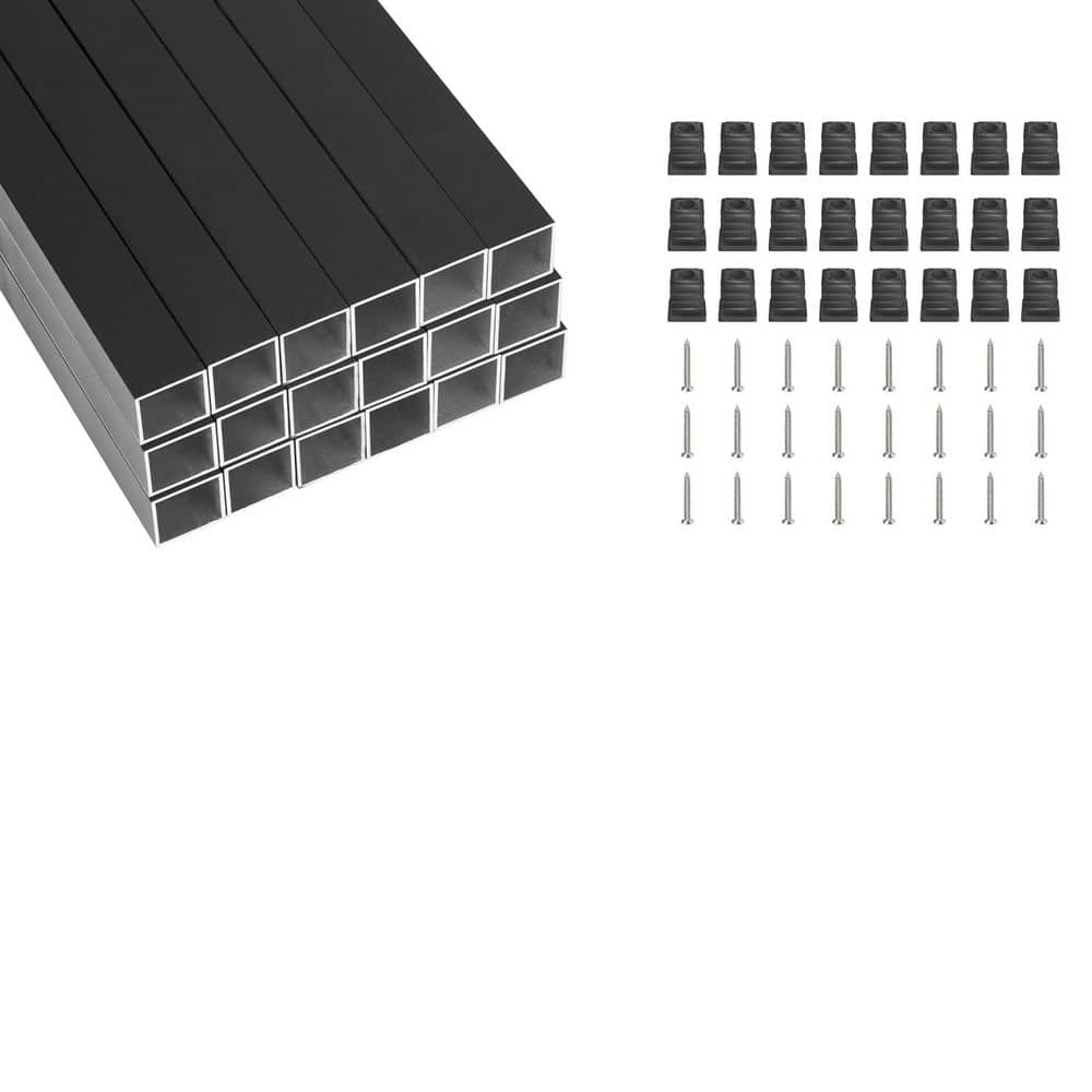 36 in. x 0.75 in. Black Aluminum Stair Railing Kit 50 Pack for Decks Railings Stairs Porches price history on PriceWatchPro