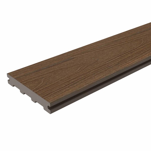 NewTechWood Bell Series 0.88 in. x 5.5 in. x 16 ft. Grooved Brazilian IPE Composite Decking Board