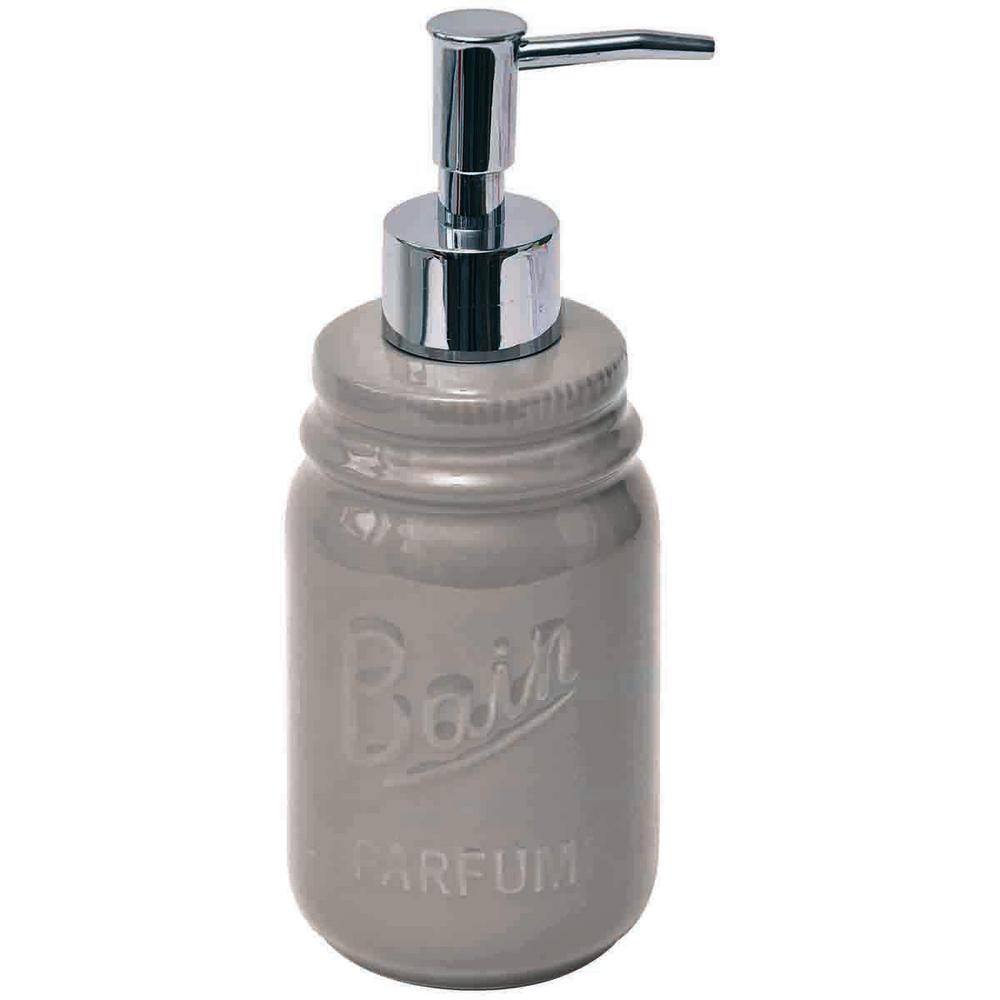 Mason Jar Collection Bath Soap and Lotion Dispenser Taupe6279165 The