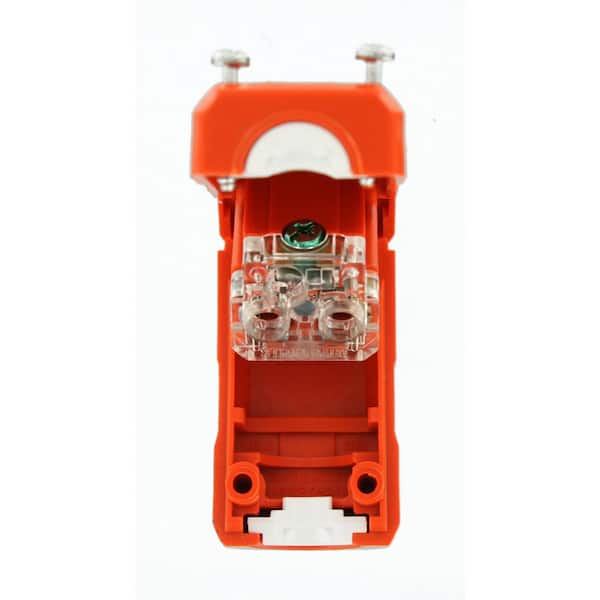 Leviton 15 Amp Python Straight Blade Connector, Orange 5259-BVO
