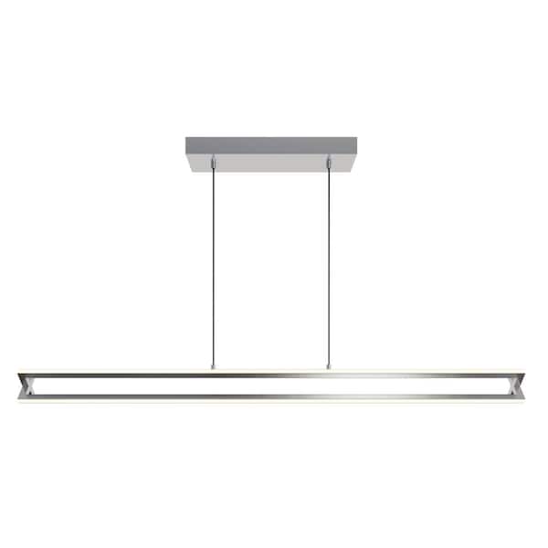 60-Watt Integrated LED Satin Nickel Pendant