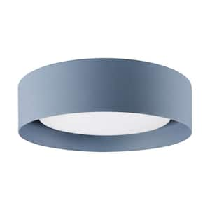 Bromi Design Lynch 15.75 In. 3-Light Gray And Gold Flush Mount Ceiling ...