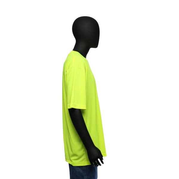 MAXIMUM SAFETY Men's X-Large Yellow High Visibility Polyester Short-Sleeve  Safety Shirt MX47400-XLCC6 - The Home Depot