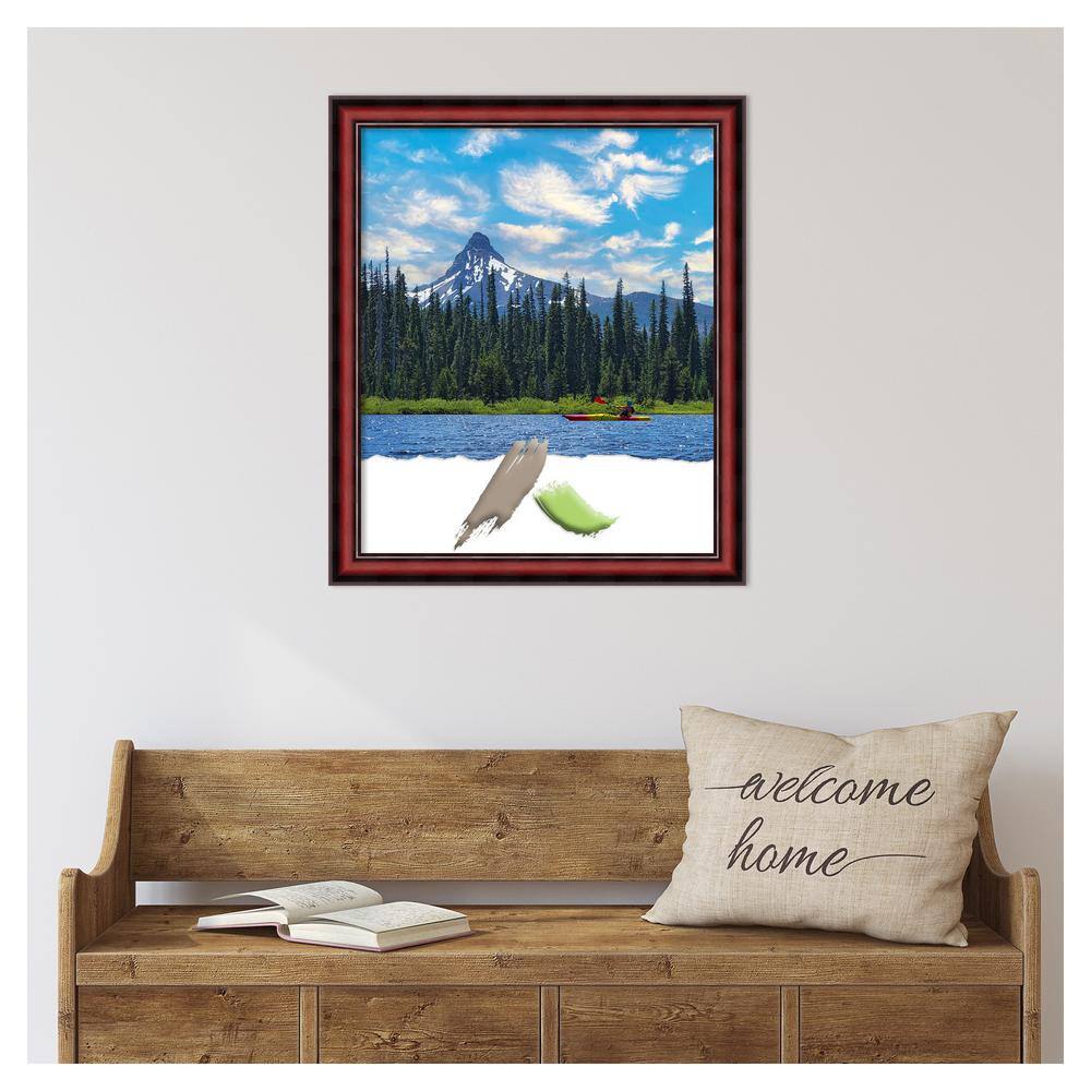Rubino Cherry Scoop Satin Wood Wall Picture Frame