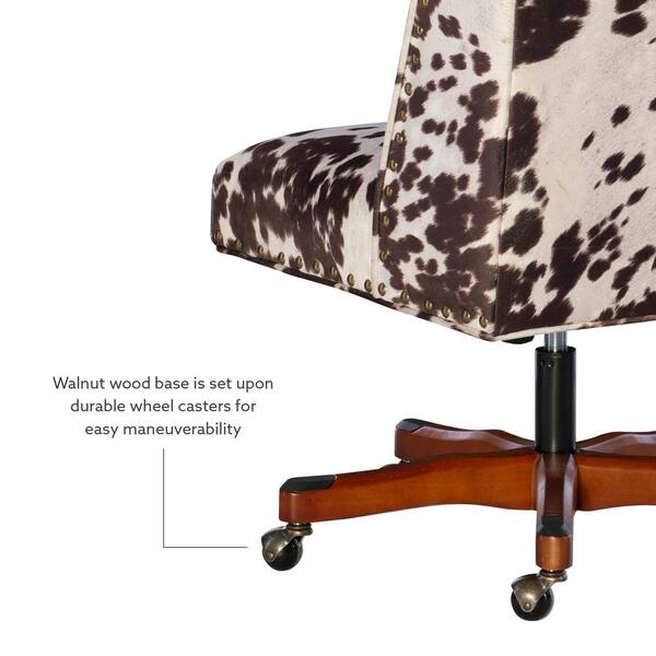 Linon cow best sale print office chair