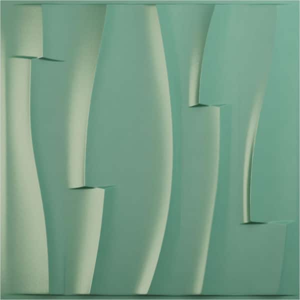 Ekena Millwork 19 5/8 in. x 19 5/8 in. Brick Wave EnduraWall Decorative 3D Wall Panel, Sea Mist (Covers 2.67 Sq. Ft.)
