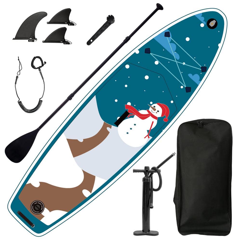 118 in. W x 33 in. L x 5 in. HInflatable Stand Up Paddle Board With Accesso