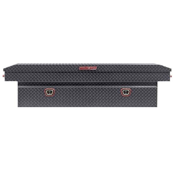 Weather Guard 72 In Gray Aluminum Full Size Crossbed Truck Tool Box 127 6 03 The Home Depot