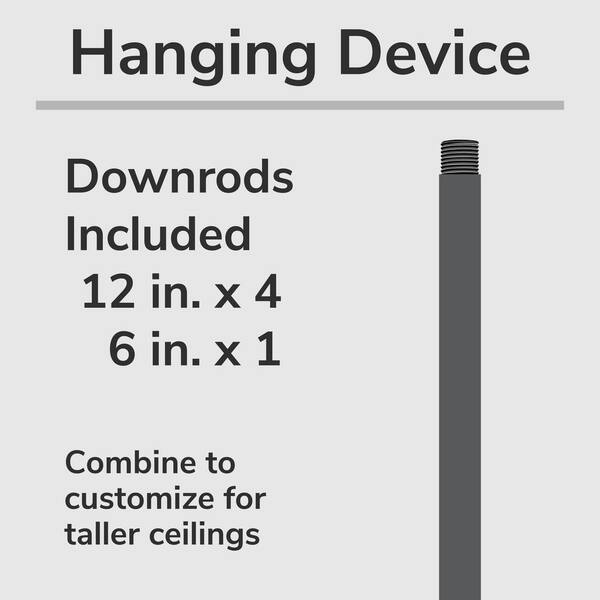 Hunter - Ontario 5-Light Luxe Gold Shaded Round Chandelier for Dining Room with No Bulbs Included