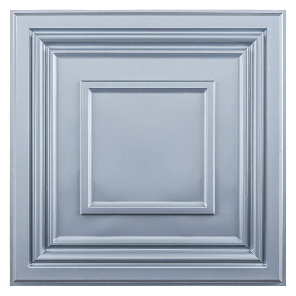 Art3dwallpanels Gray 2 ft. x 2 ft. DropIn/GlueUp Decorative Ceiling