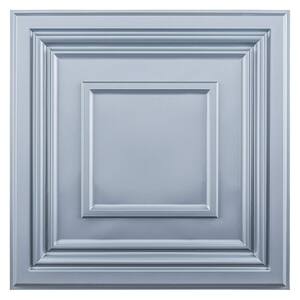 Gray 2 ft. x 2 ft. Drop-In/Glue-Up Decorative Ceiling Tile Panel (48 sq. ft./case)