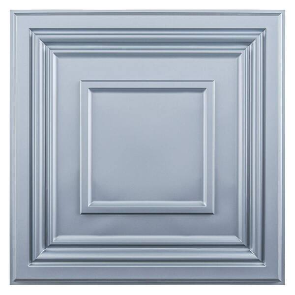 Art3dwallpanels Gray 2 ft. x 2 ft. Drop-In/Glue-Up Decorative Ceiling Tile Panel (48 sq. ft./case)