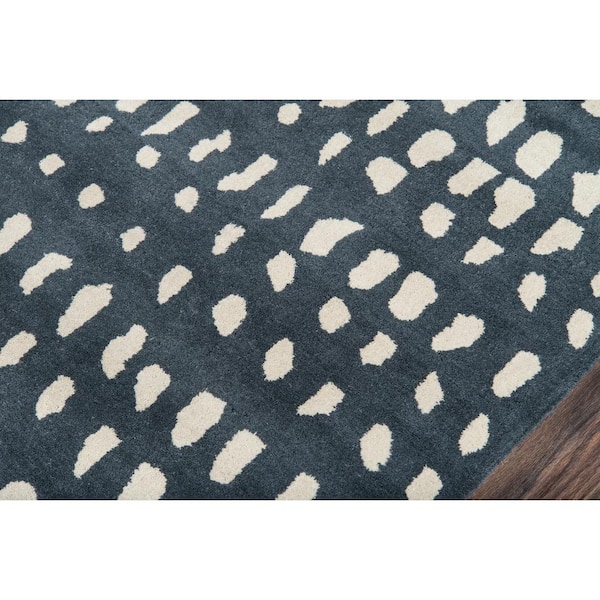Boho Dots Blue 5 ft. x 8 ft. Indoor Area Rug