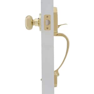 Springfield Single Cylinder Polished Brass Door Handleset with Mushroom Knob
