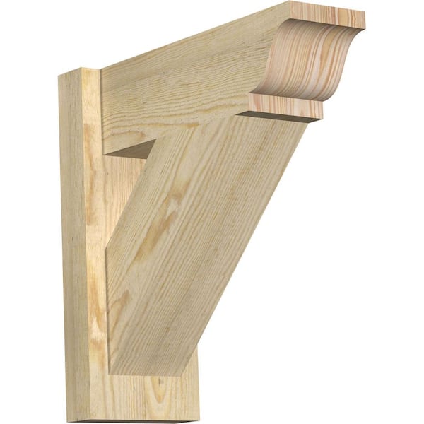 Ekena Millwork 6 in. x 16 in. x 16 in. Douglas Fir Traditional Rough Sawn Outlooker