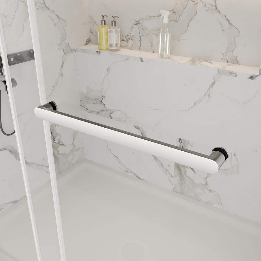 Concord 60" Frameless Sliding Shower Door with Chrome Finish