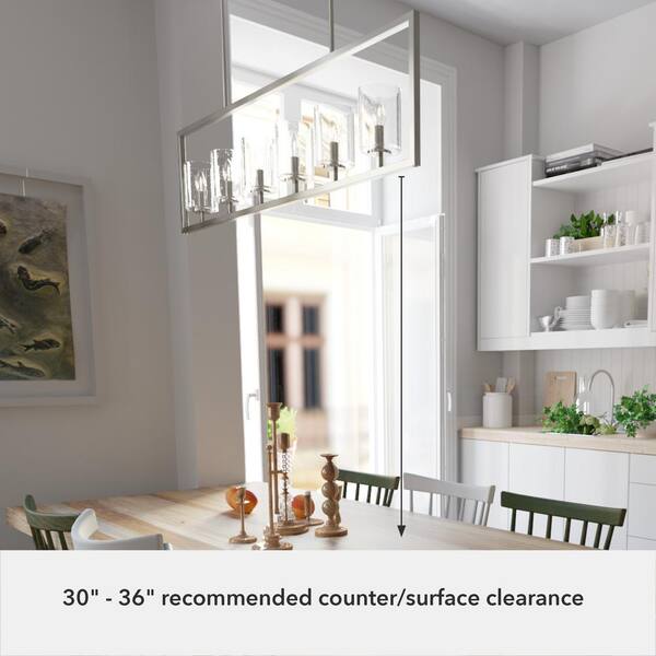 Hunter Kerrison 6-Light Satin Black Transitional Led Chandelier
