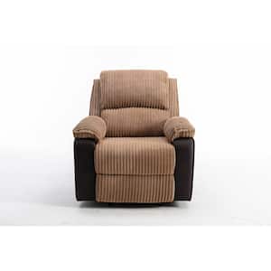 Brown Adjustable Fabric Single Recliner Sofa Chair Home with Electric Remote Control