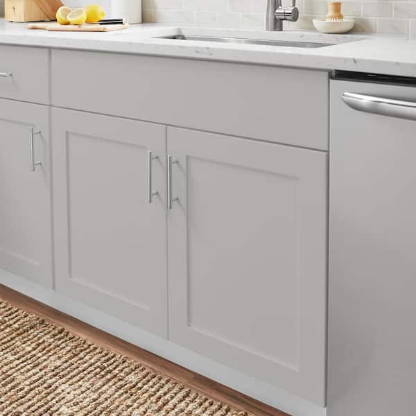 Avondale 36 in. W x 24 in. D x 34.5 in. H Ready to Assemble Plywood Shaker ADA Sink Base Cabinet in Dove Gray