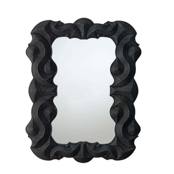 Diri Black 1.5 in. W x 36 in. H Free Form Resin Framed Mirror