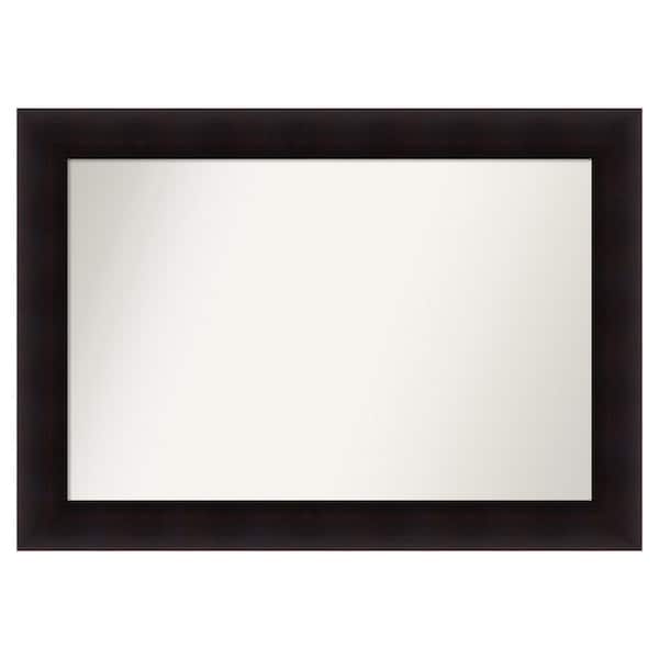 Amanti Art Portico Espresso 37.75 in. x 26.75 in. Custom Non-Beveled Wood Framed Batthroom Vanity Wall Mirror