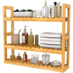 23.62 in. W x 21.26 in. H x 5.91 in. D Bathroom Shelves Over The Toilet Storage, with Adjustable Shelves,natural