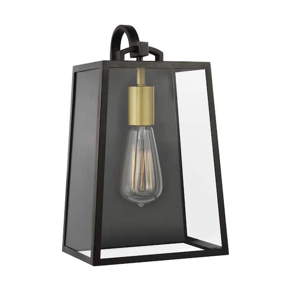 Generation Lighting Lindbergh 1-Light Antique Bronze Outdoor Wall Lantern Sconce