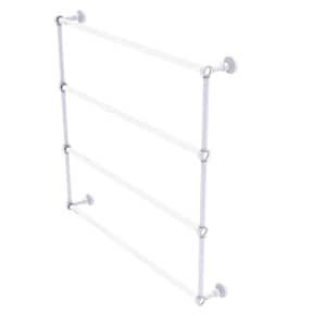 Pacific Beach 4 Tier 36 in. Ladder Towel Bar in Matte White