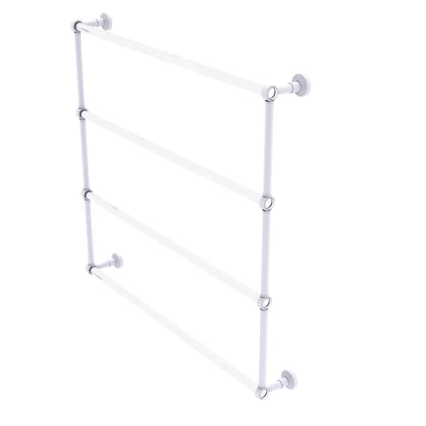 Allied Brass Pacific Beach 4 Tier 36 in. Ladder Towel Bar in Matte White