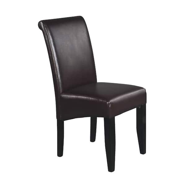 OSP Home Furnishings Espresso Eco Leather Parsons Dining Chair