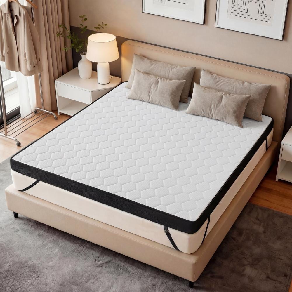 3 Inch Quen Medium Firm Mattress Topper,Memory Foam Cooling Gel Bed Topper for Back Pain Relief,CertiPUR-US price history on PriceWatchPro